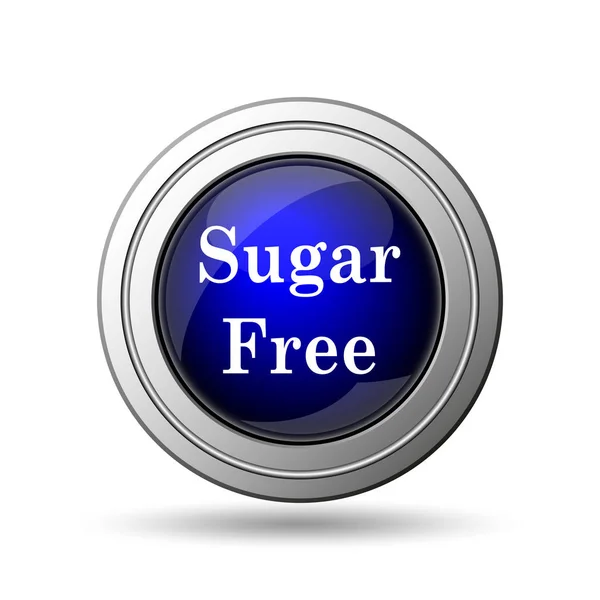 砂糖無料のアイコン 白い背景の上のインター ネット ボタン — ストック写真