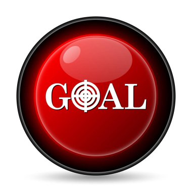 Hedef simgesi. Beyaz arka plan üzerinde Internet düğmesi