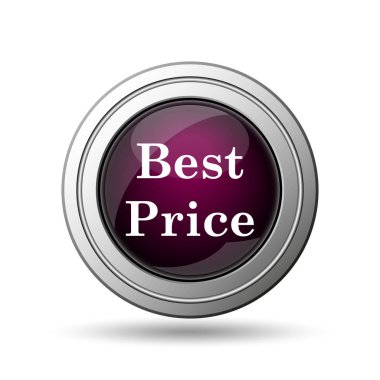 En iyi fiyat simgesi. Beyaz arka plan üzerinde Internet düğmesi