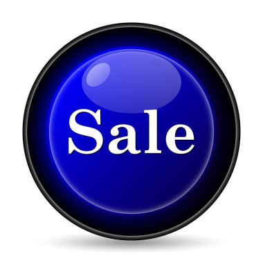 Satılık simgesi. Beyaz arka plan üzerinde Internet düğmesi