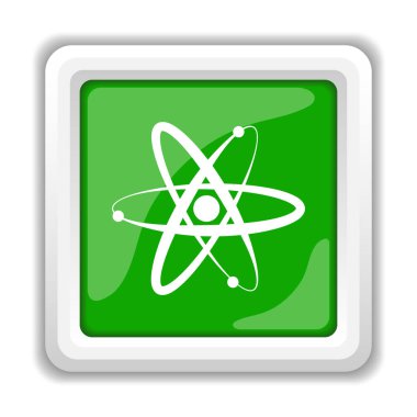 Atomlar simgesi. Beyaz arka plan üzerinde Internet düğmesi