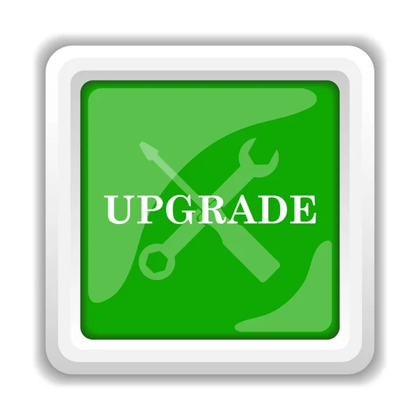 Upgrade Pictogram Internet Knop Witte Achtergrond — Stockfoto