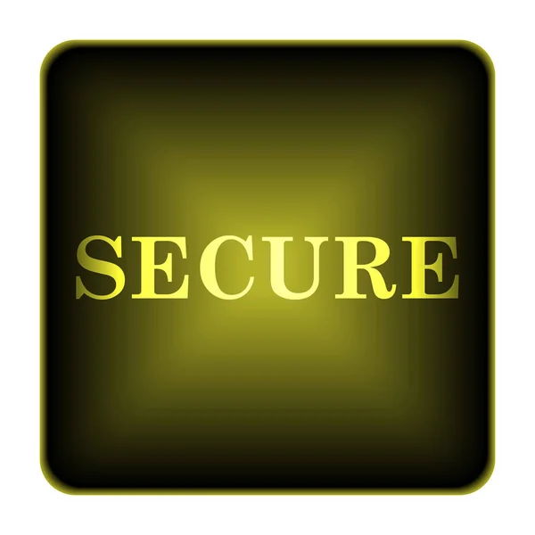 Secure Icon Internet Button White Background — Stock Photo, Image