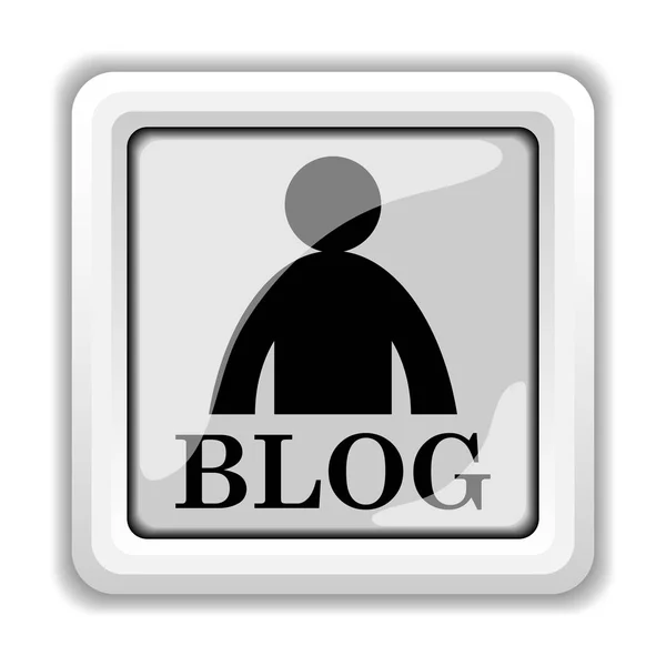 Icono Del Blog Botón Internet Sobre Fondo Blanco — Foto de Stock