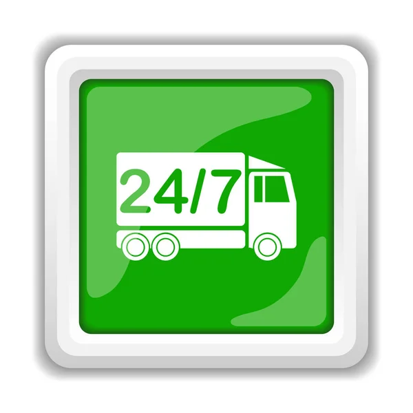 Delivery Truck Icon Internet Button White Background — Stock Photo, Image