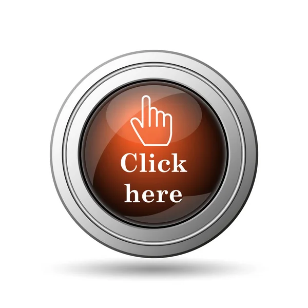 Click here icon — Stock Photo, Image