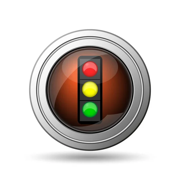 红绿灯图标 白色背景上的互联网按钮 — 图库照片