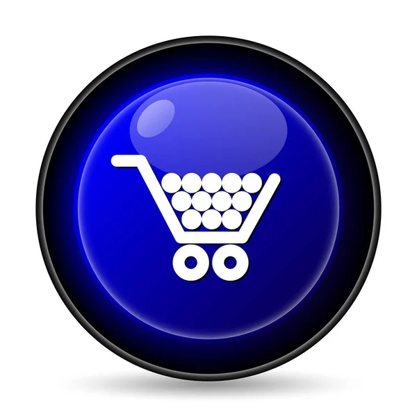 Shopping Cart Icon Internet Button White Background — Stock Photo, Image