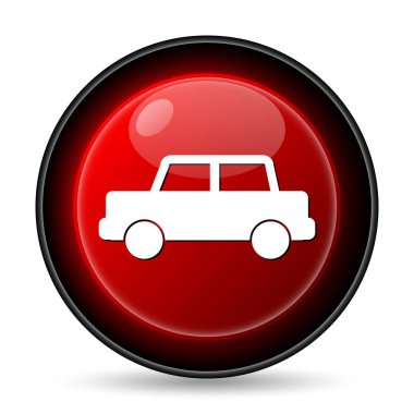 Araba simgesi. Beyaz arka plan üzerinde Internet düğmesi