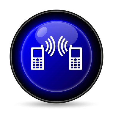 İletişim simgesi. Beyaz arka plan üzerinde Internet düğmesi