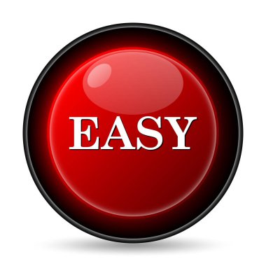 Kolay simgesi. Beyaz arka plan üzerinde Internet düğmesi