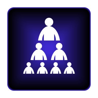 Kuruluş grafiği ile insanlar kutsal kişilerin resmi. Beyaz arka plan üzerinde Internet düğmesi