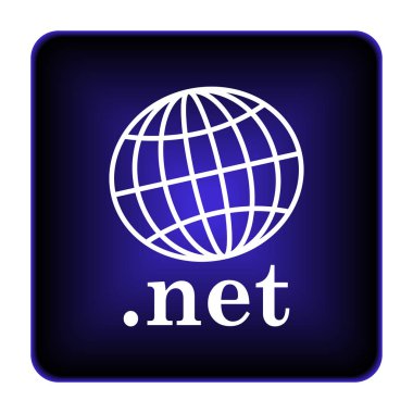 .NET simgesi. Beyaz arka plan üzerinde Internet düğmesi
