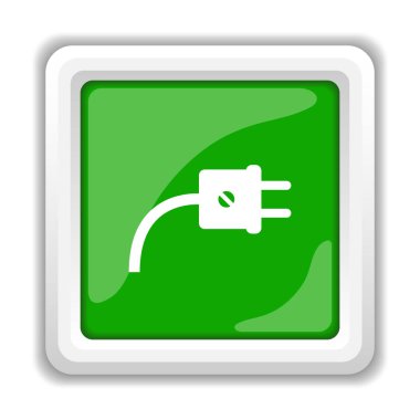 Tak simgesi. Beyaz arka plan üzerinde Internet düğmesi