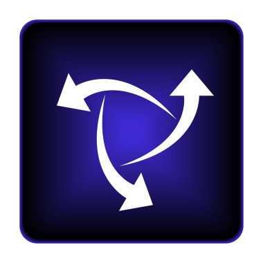 Simge değiştir. Beyaz arka plan üzerinde Internet düğmesi