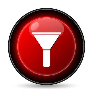 Filtre simgesi. Beyaz arka plan üzerinde Internet düğmesi