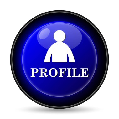 Profil simgesi. Beyaz arka plan üzerinde Internet düğmesi