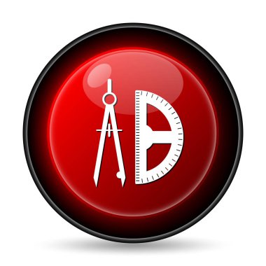 E-öğrenme simgesi. Beyaz arka plan üzerinde Internet düğmesi