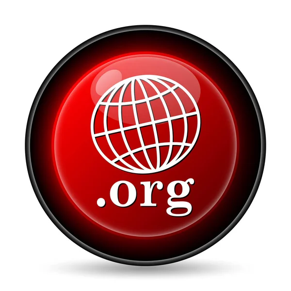 Org Ikona Internet Tlačítko Bílém Pozadí — Stock fotografie