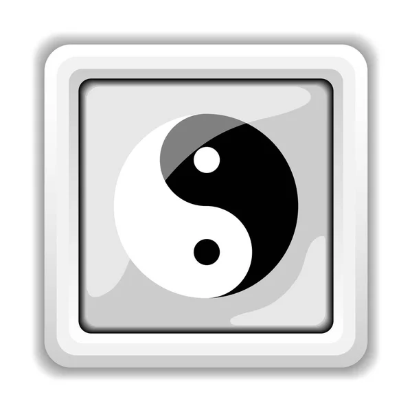 Icono Ying Yang Botón Internet Sobre Fondo Blanco —  Fotos de Stock