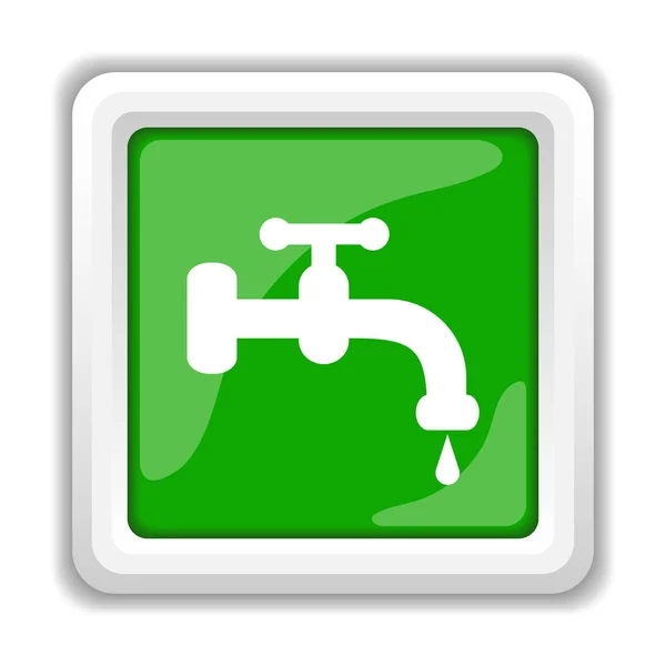 Water Tap Icon Internet Button White Background — Stock Photo, Image