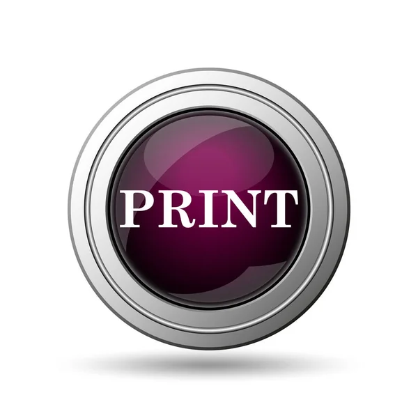 Print Icon Internet Button White Background — Stock Photo, Image