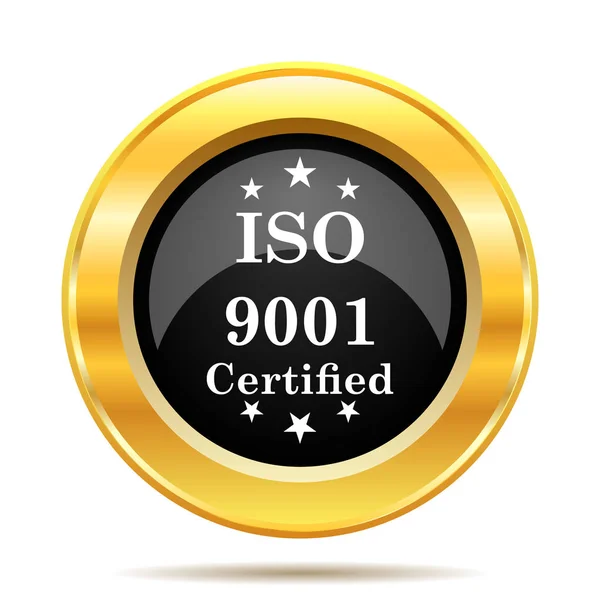 Iso9001 Icon Internet Button White Background — Stock Photo, Image