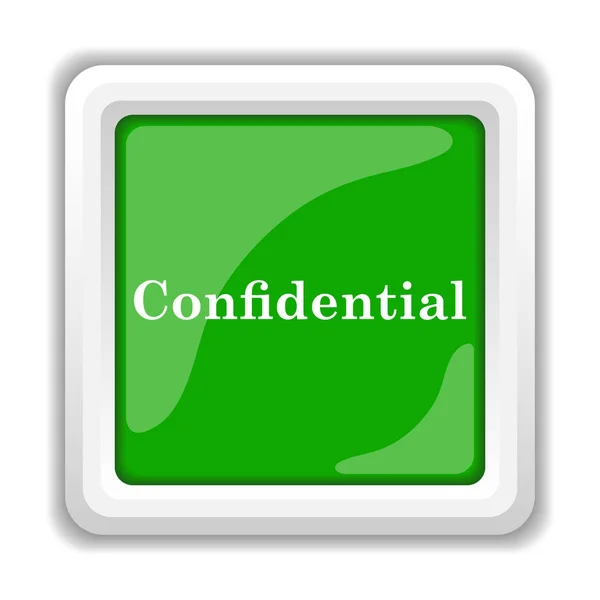 Ícone Confidencial Botão Internet Fundo Branco — Fotografia de Stock
