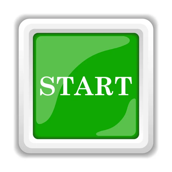 Ikona Start Internet Tlačítko Bílém Pozadí — Stock fotografie