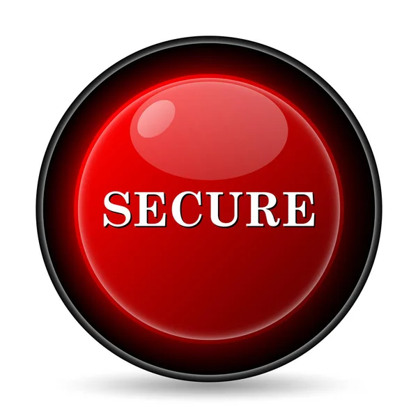 Иконка Безопасности Кнопка Интернет Белом Фоне — стоковое фото