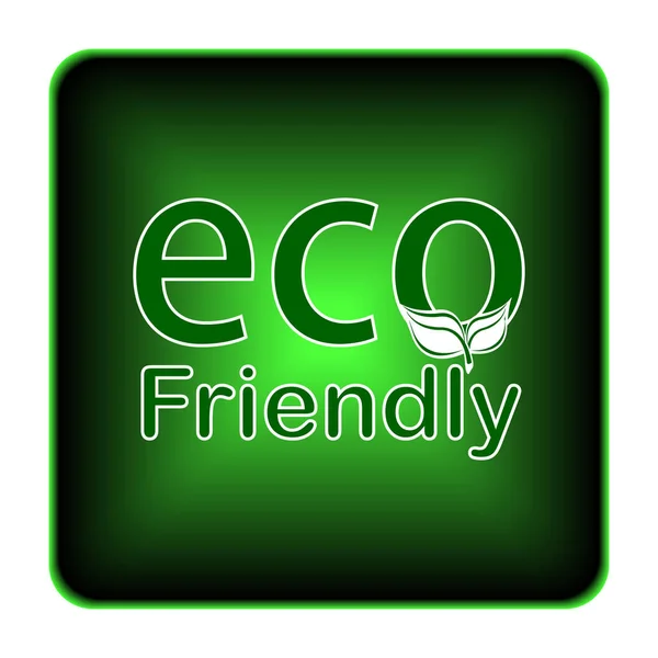 Icona Eco Friendly Pulsante Internet Sfondo Bianco — Foto Stock