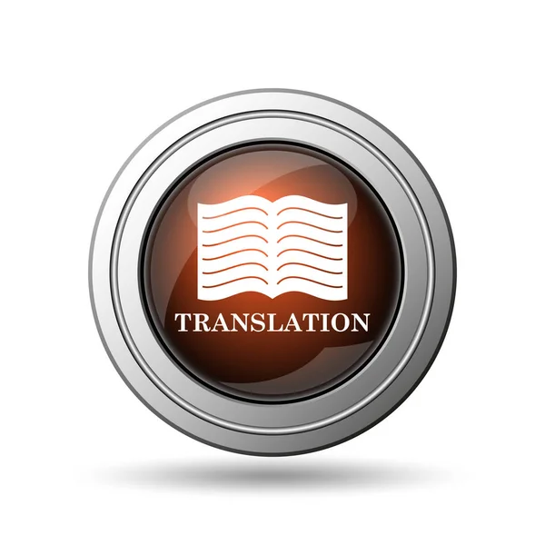 Translation Book Icon Internet Button White Background — Stock Photo, Image