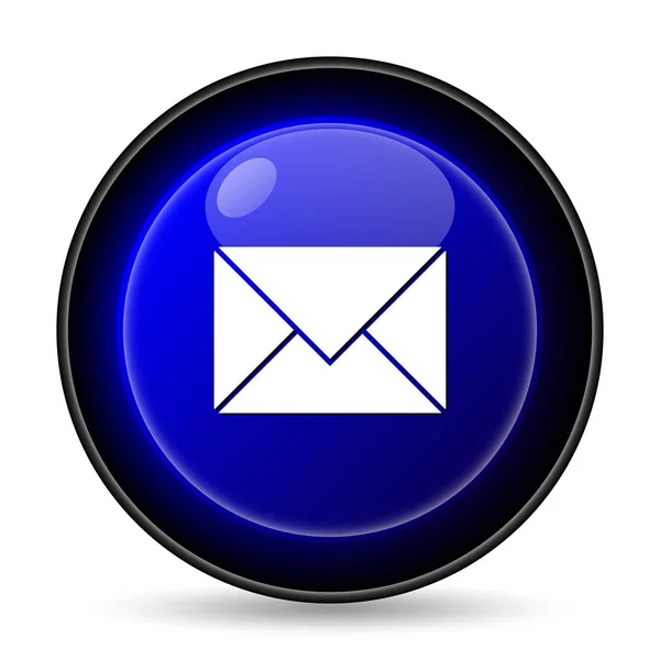 電子メール アイコン 白い背景の上のインター ネット ボタン — ストック写真