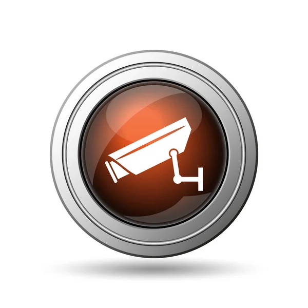 Ikona Kamery Nadzoru Przycisk Internet Białym Tle — Zdjęcie stockowe