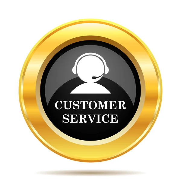 顧客サービスのアイコン 白い背景の上のインター ネット ボタン — ストック写真