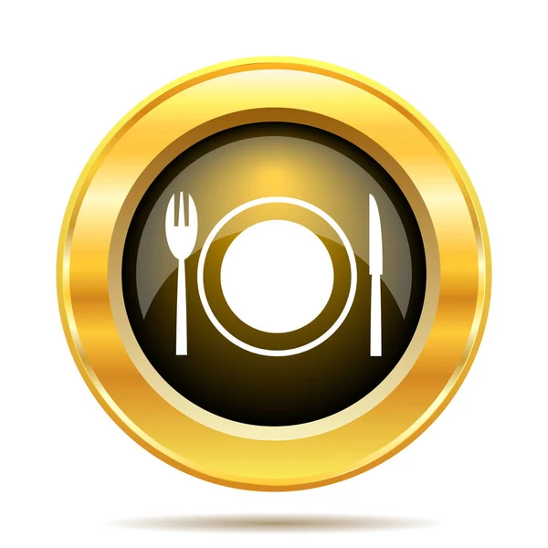 Restaurant Icon Internet Button White Background — Stock Photo, Image