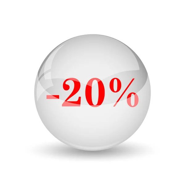 20 percentenkorting pictogram — Stockfoto