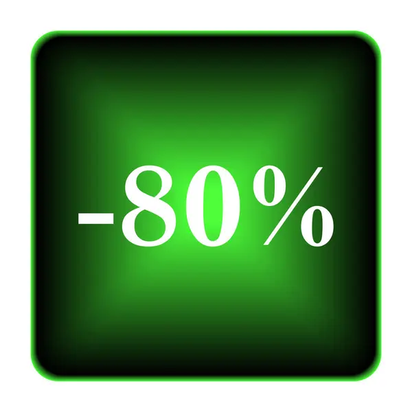 80 por ciento icono de descuento — Foto de Stock