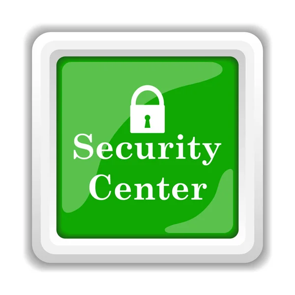 Security Center Pictogram Internet Knop Witte Achtergrond — Stockfoto