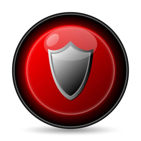 Shield Icon Internet Button White Background — Stock Photo, Image