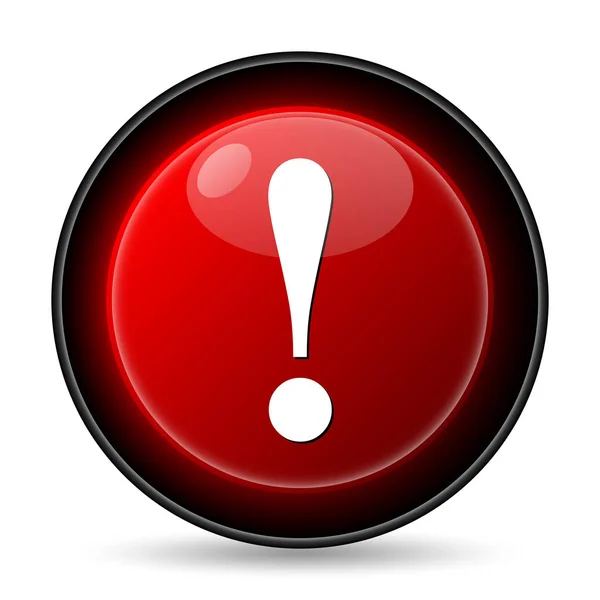 Attention Icon Internet Button White Background — Stock Photo, Image