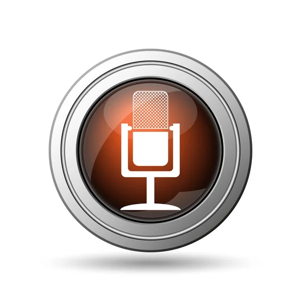 Microphone Icon Internet Button White Background — Stock Photo, Image