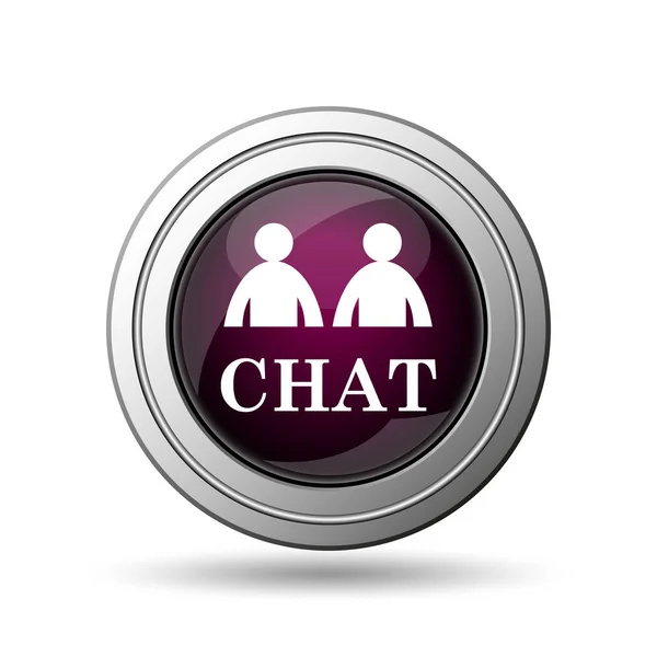 Chat Icon Internet Button White Background — Stock Photo, Image