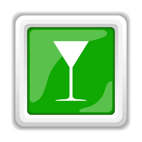 Martini Glass Icon Internet Button White Background — Stock Photo, Image