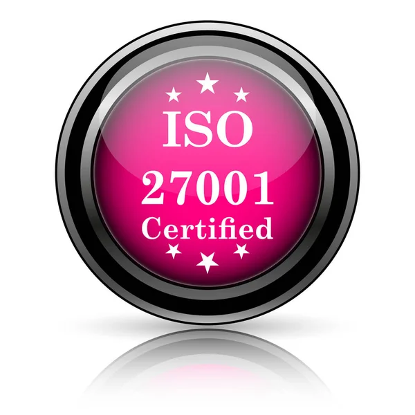 Iso 27001 Icon Internet Button White Background — Stock Photo, Image