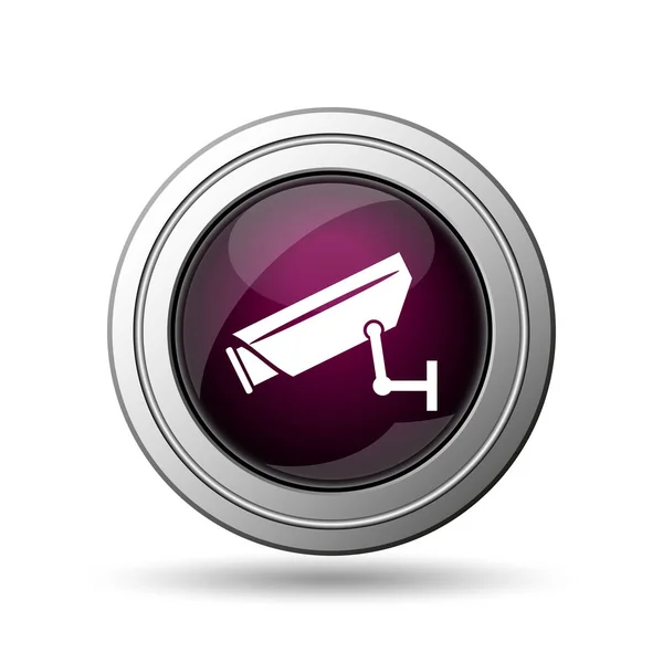 Überwachungskamera Ikone Internet Taste Auf Weißem Hintergrund — Stockfoto