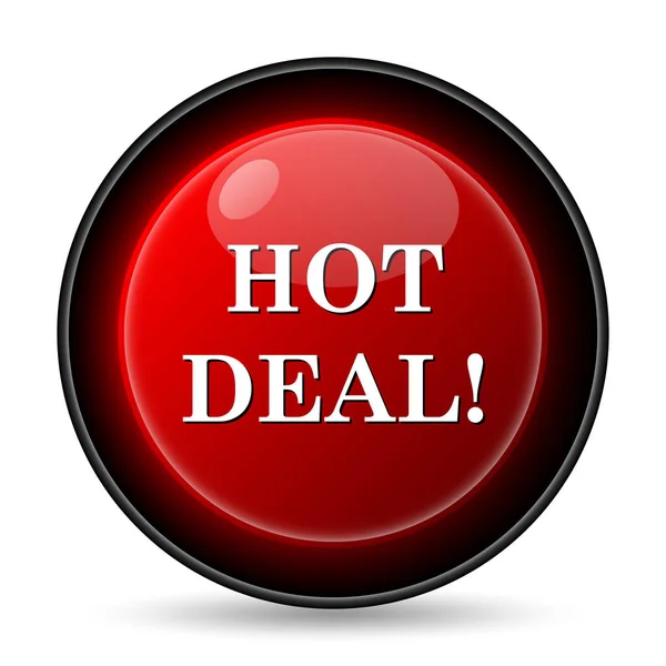 Icône Hot Deal Bouton Internet Sur Fond Blanc — Photo