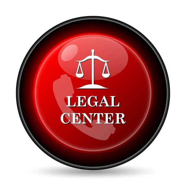 Ikona Centrum Prawnego Przycisk Internet Białym Tle — Zdjęcie stockowe