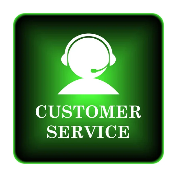 Ikona Usługi Klienta Przycisk Internet Białym Tle — Zdjęcie stockowe
