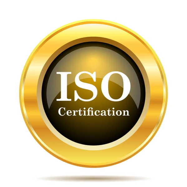 Ícone de certificação iso — Fotografia de Stock